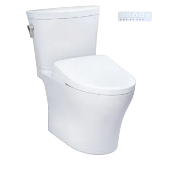 Toto Aquia® IV Arc - WASHLET®+ S7 Two-Piece Toilet - 1.28 GPF & 0.9 GPF - Universal Height